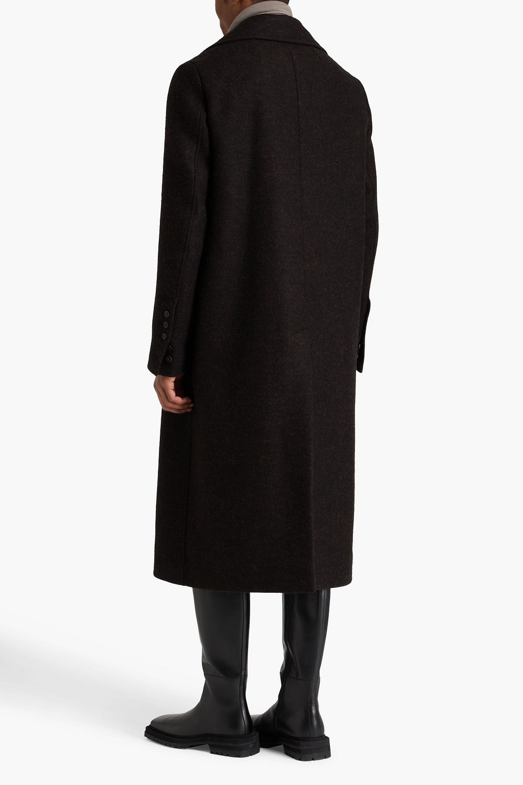 RICK OWENS Brushed wool-felt coat