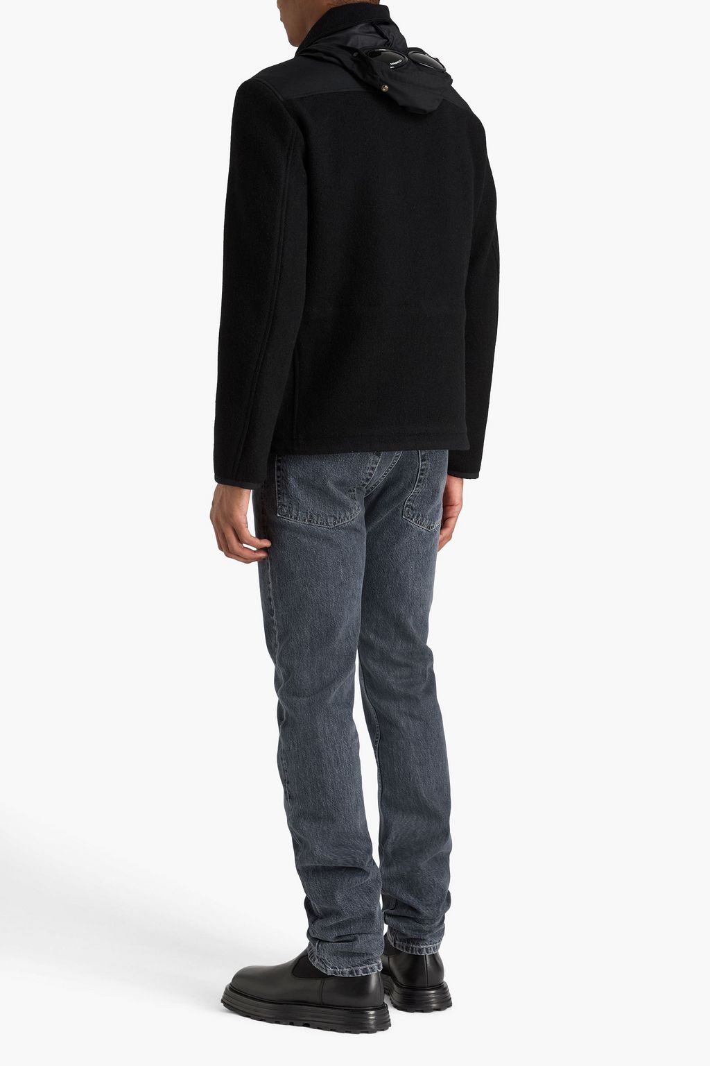 C.P. COMPANY Embroidered shell-paneled wool-felt field jacket