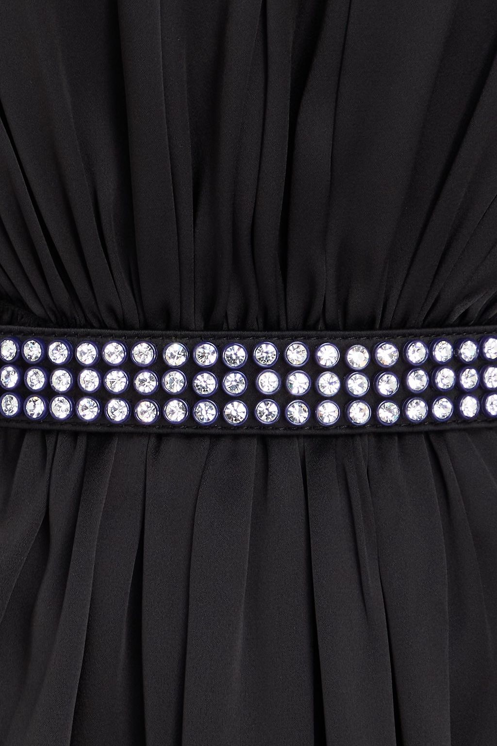 STELLA MCCARTNEY Cutout crystal-embellished satin-crepe mini dress