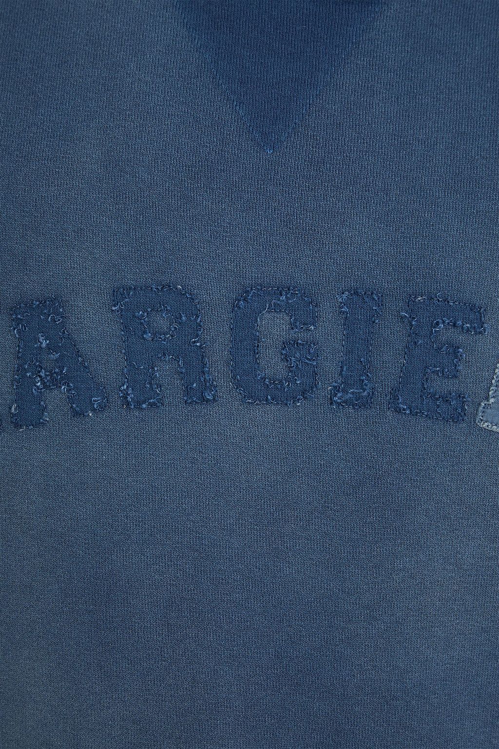 MAISON MARGIELA Embroidered cotton-fleece sweatshirt