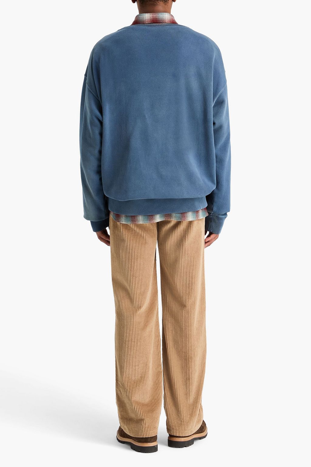MAISON MARGIELA Embroidered cotton-fleece sweatshirt