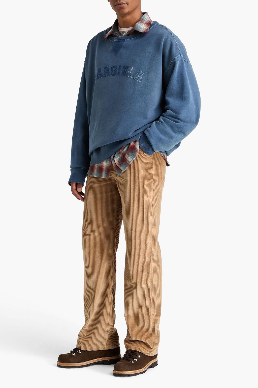 MAISON MARGIELA Embroidered cotton-fleece sweatshirt