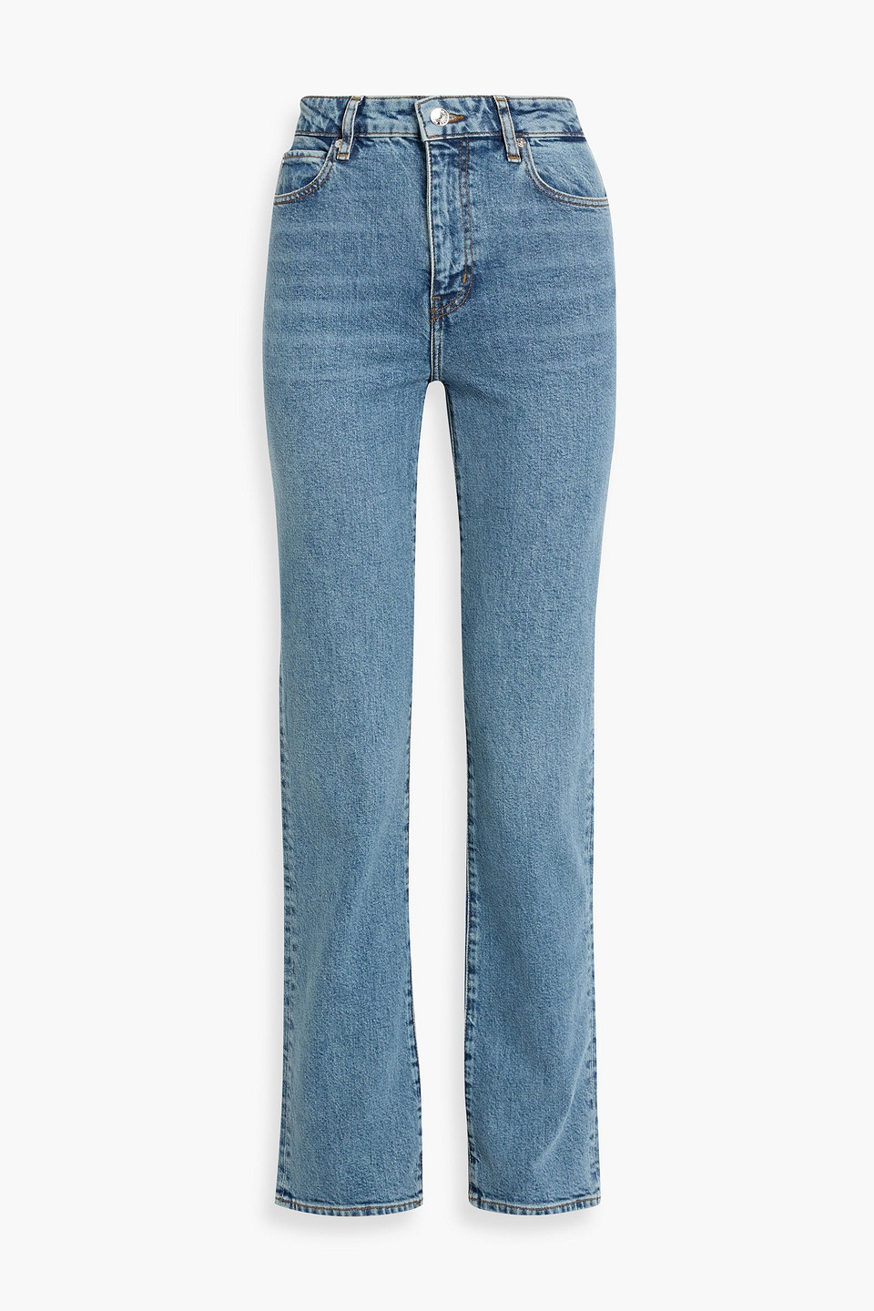Frame The Ruler High-rise Straight-leg Jeans In Multi