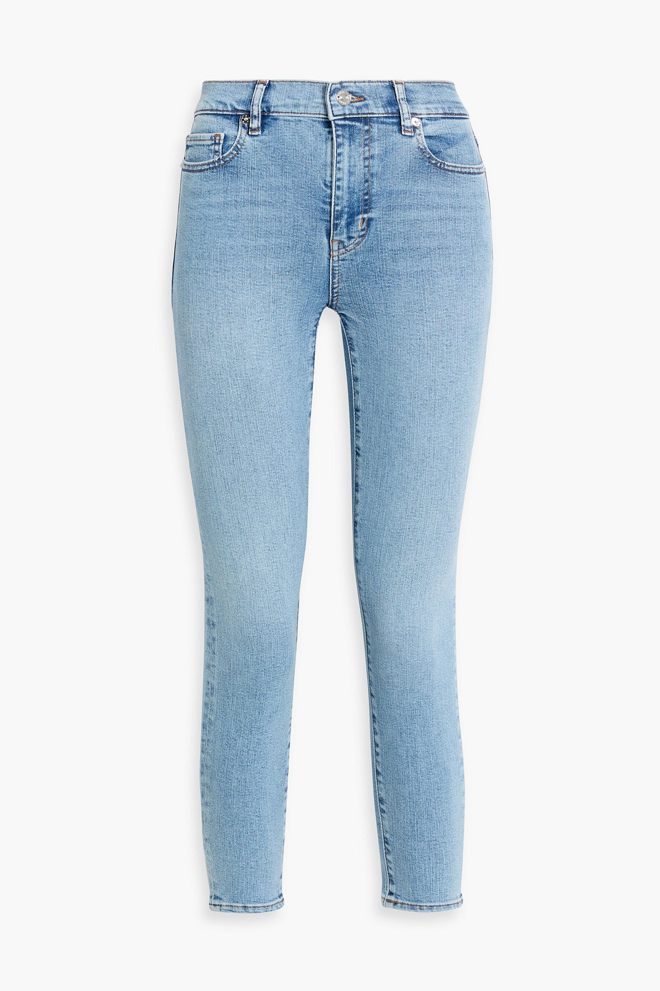 Frame Le High Skinny Crop High-rise Skinny Jeans In Multi
