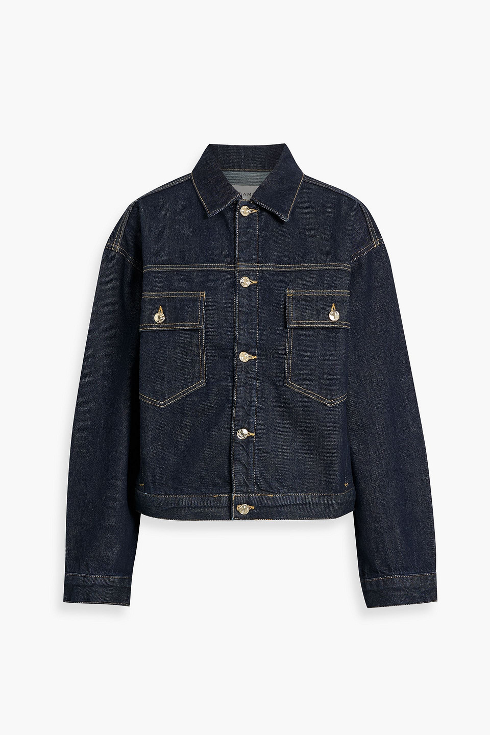 frame - the boxy denim jacket - blue - m