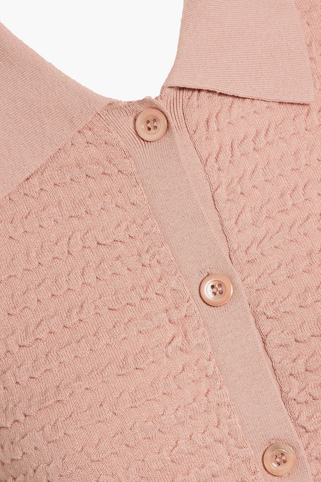 FRAME The Smocked silk-blend cardigan