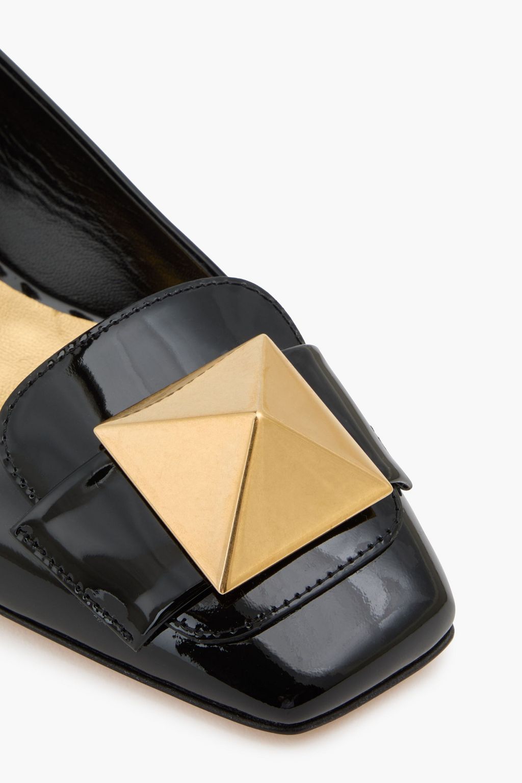 VALENTINO GARAVANI One Stud patent-leather loafers