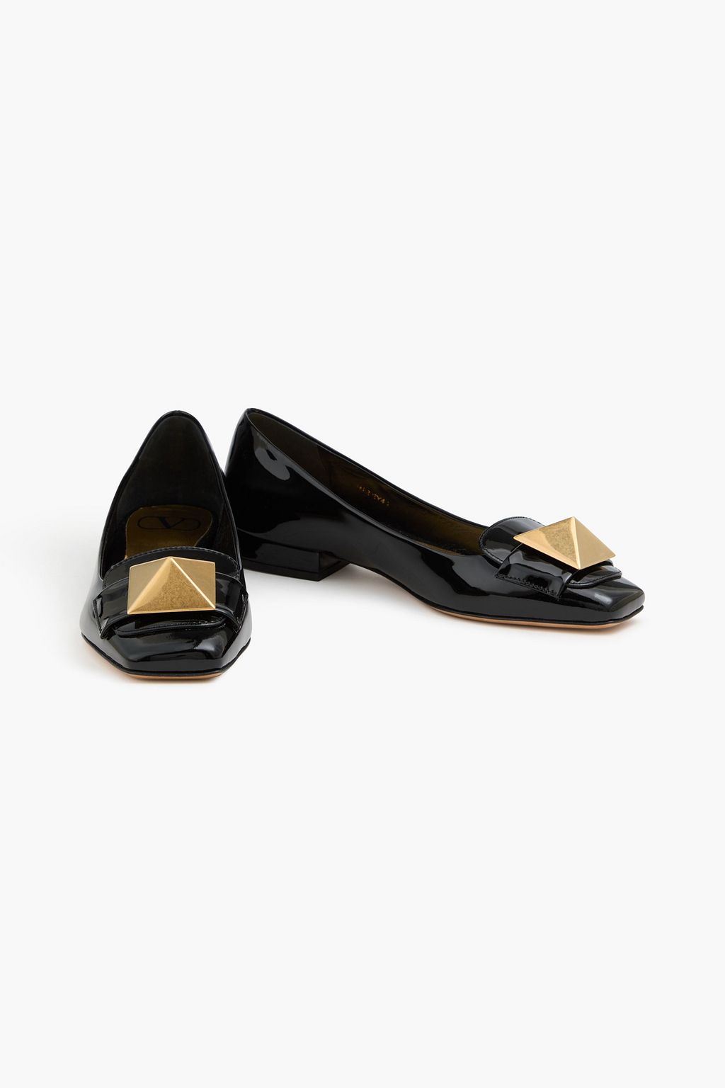 VALENTINO GARAVANI One Stud patent-leather loafers