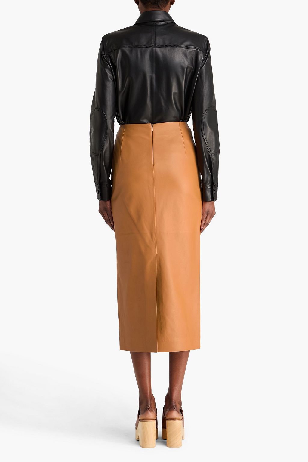 GABRIELA HEARST Manuela leather midi skirt