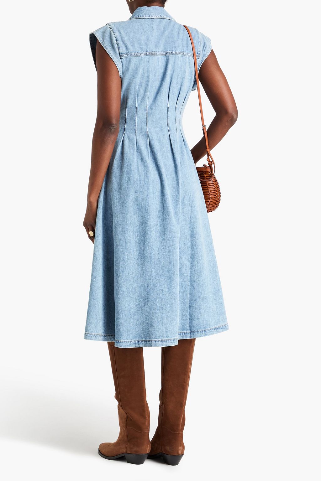 ruben denim dress Ruben Denim Midi Dress
