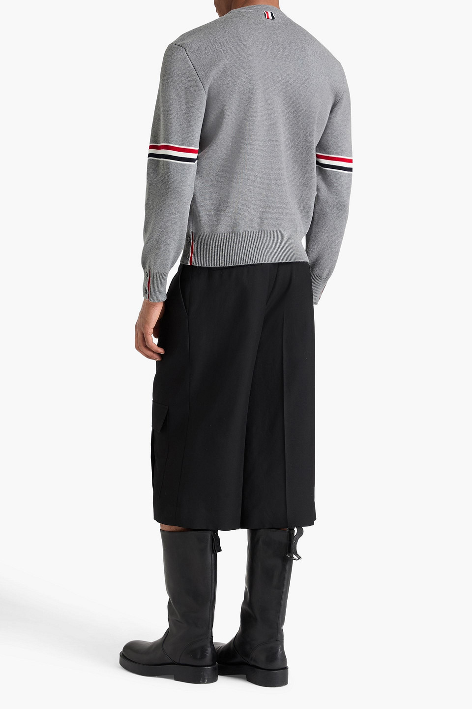  Thom Browne - Pullover Aus Baumwolle - Grau - 3 