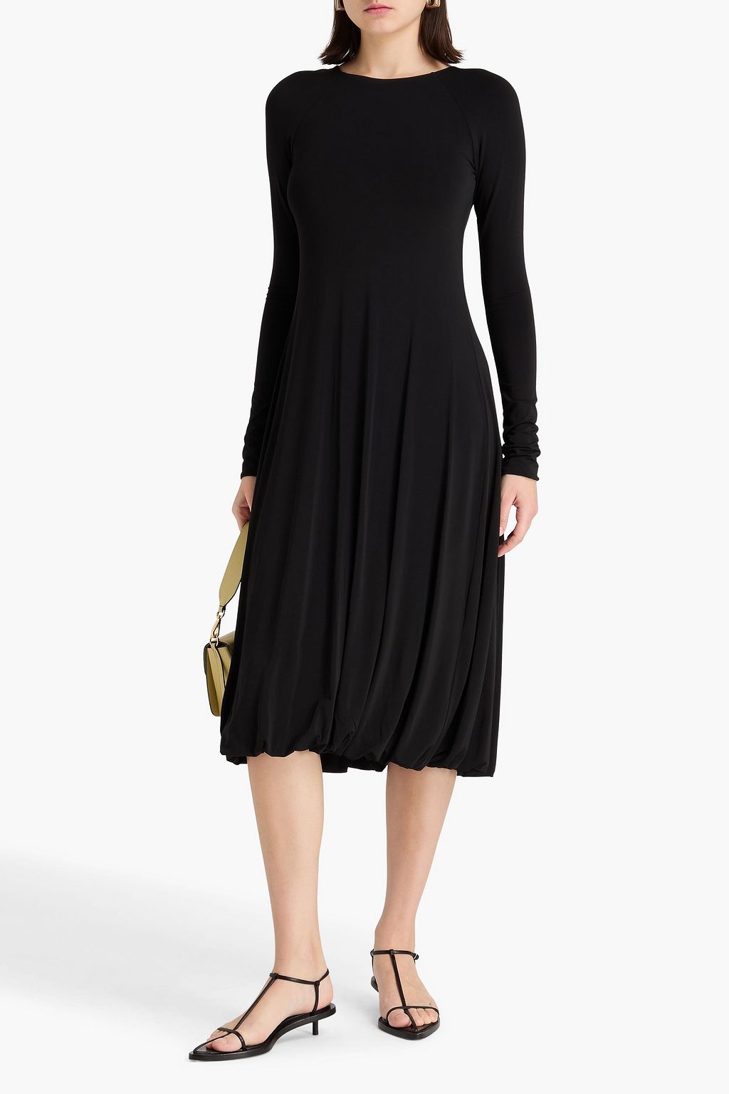 JIL SANDER Open-back jersey midi dress