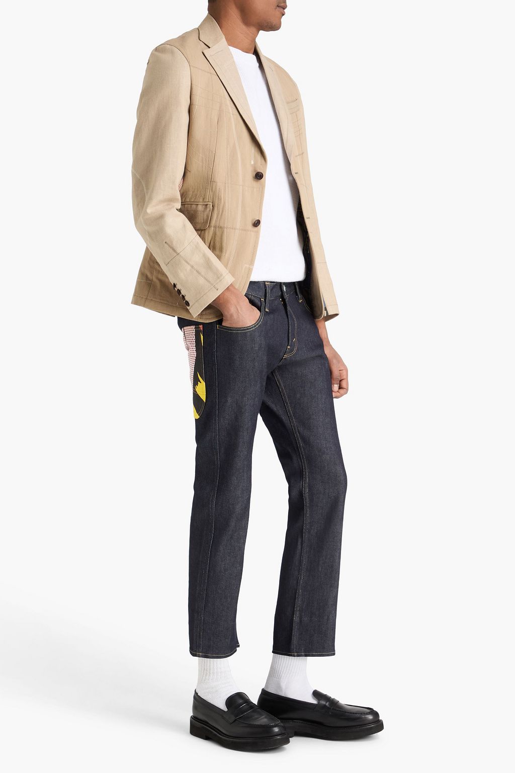 JUNYA WATANABE COMME DES GARÇONS Cropped slim-fit denim jeans