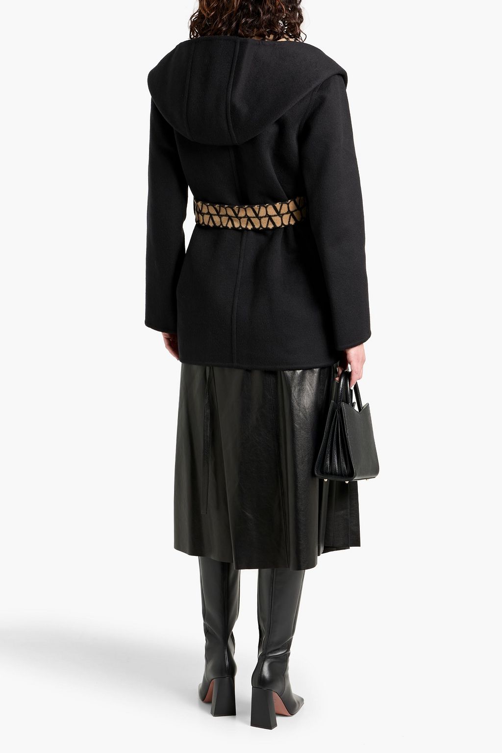 VALENTINO GARAVANI Belted wool and silk-blend felt coat