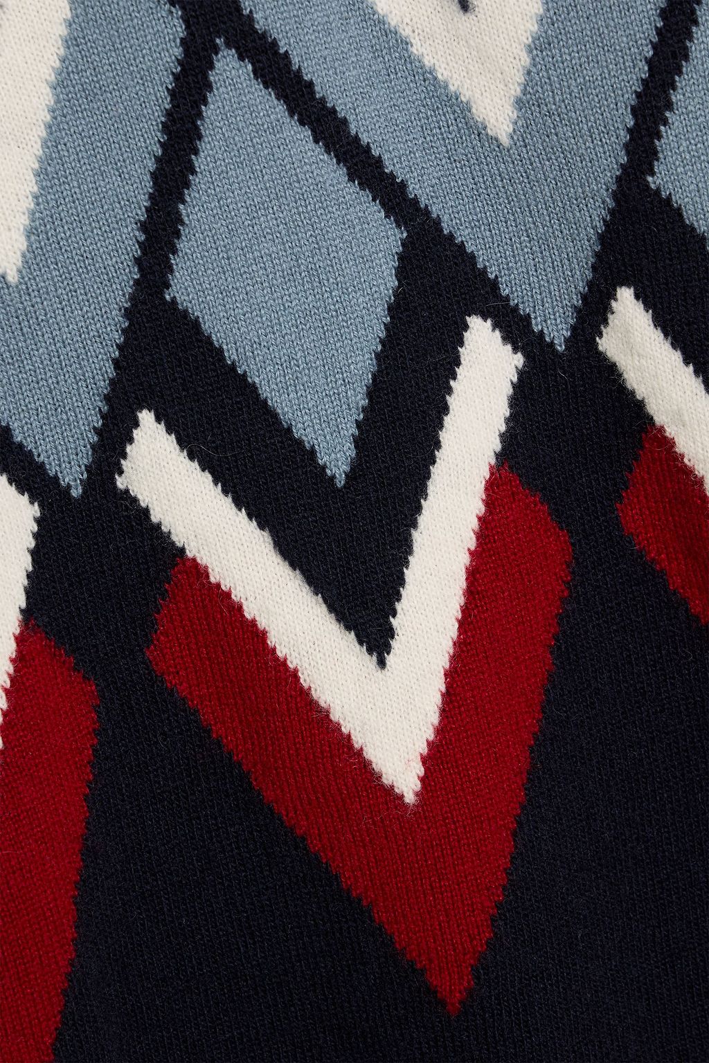 VALENTINO GARAVANI Argyle wool and cashmere-blend sweater
