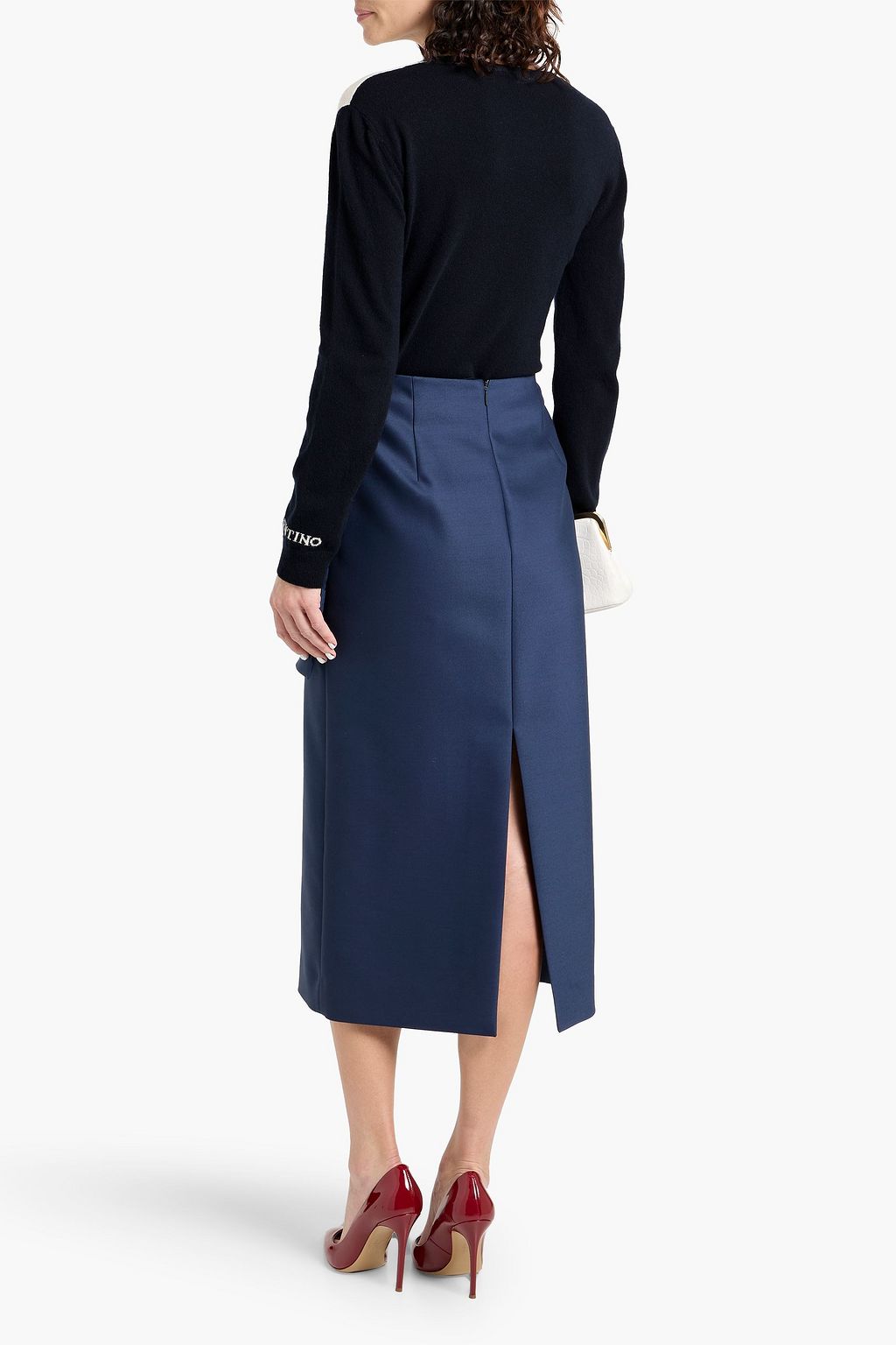 VALENTINO GARAVANI Argyle wool and cashmere-blend sweater