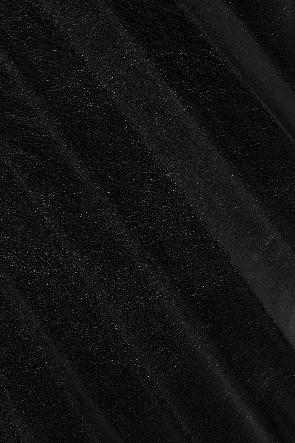 VALENTINO GARAVANI Pleated leather midi wrap skirt