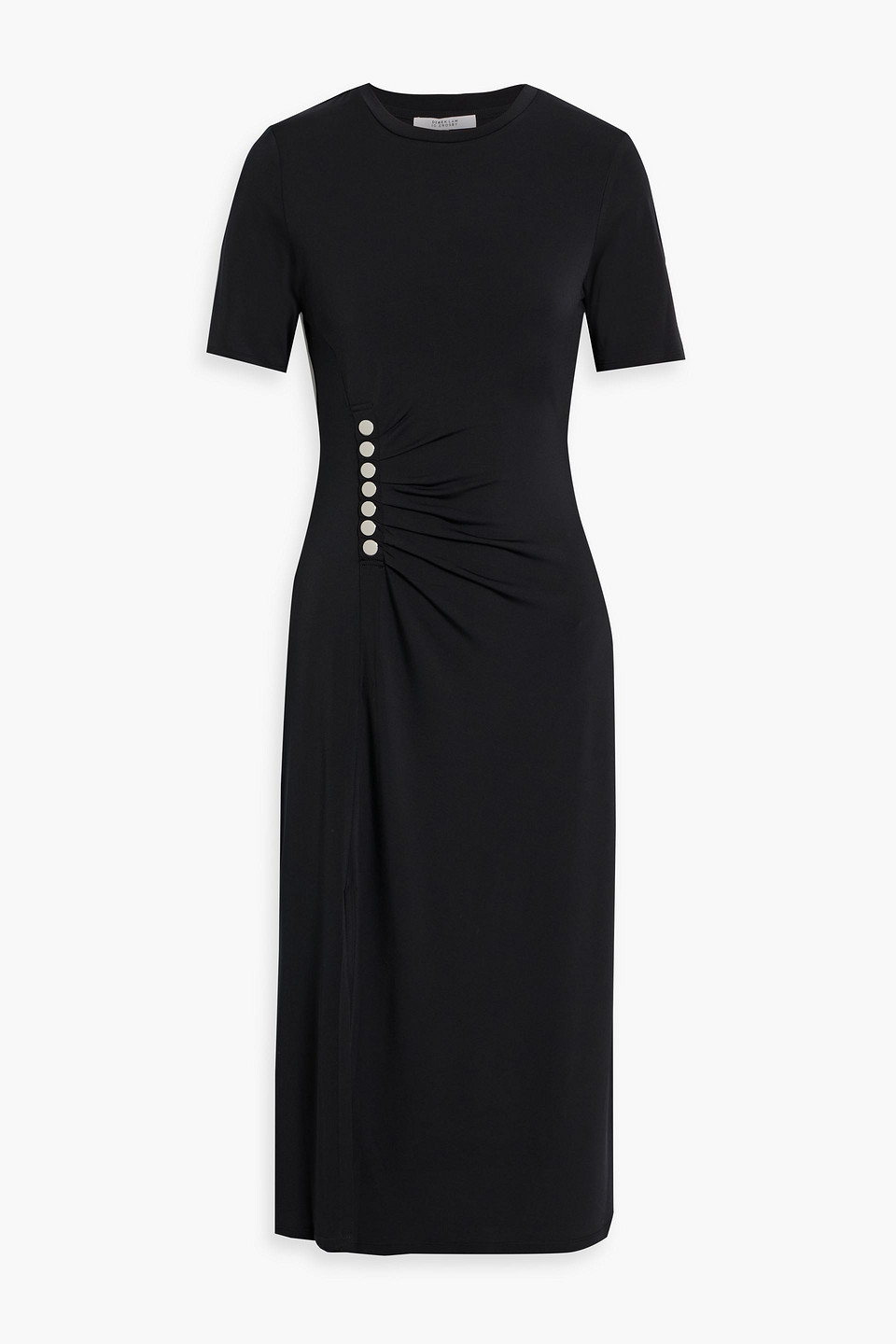 Derek Lam 10 Crosby Lucille Studded Stretch-jersey Midi Dress In Black