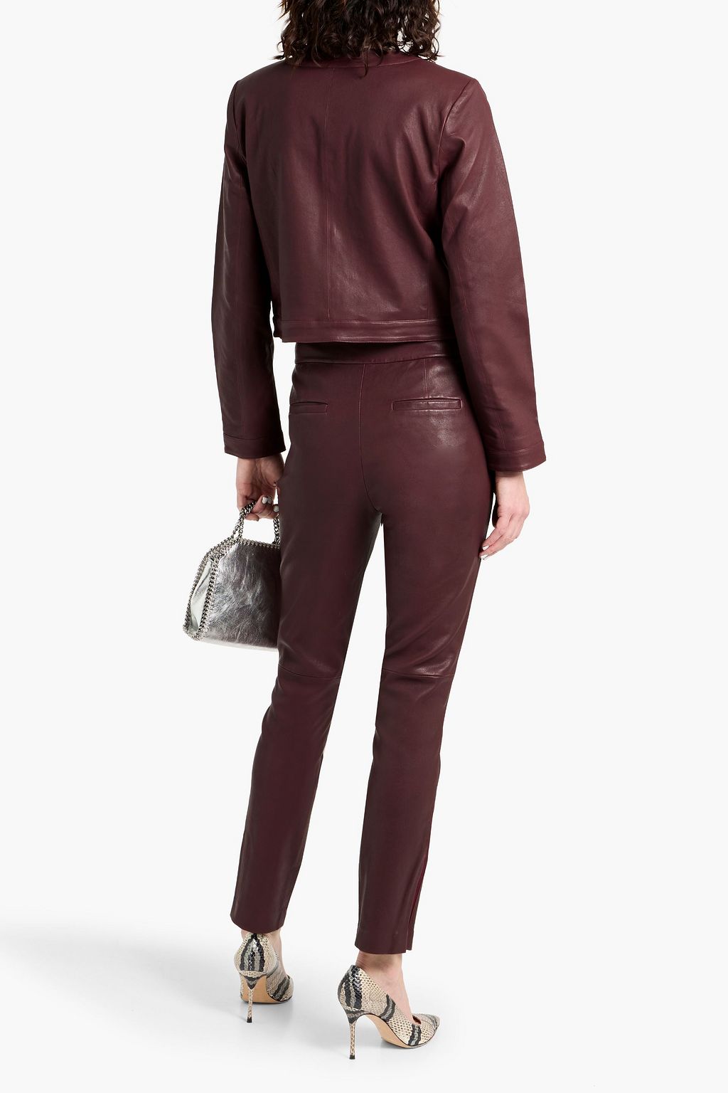 DEREK LAM 10 CROSBY Penny leather jacket
