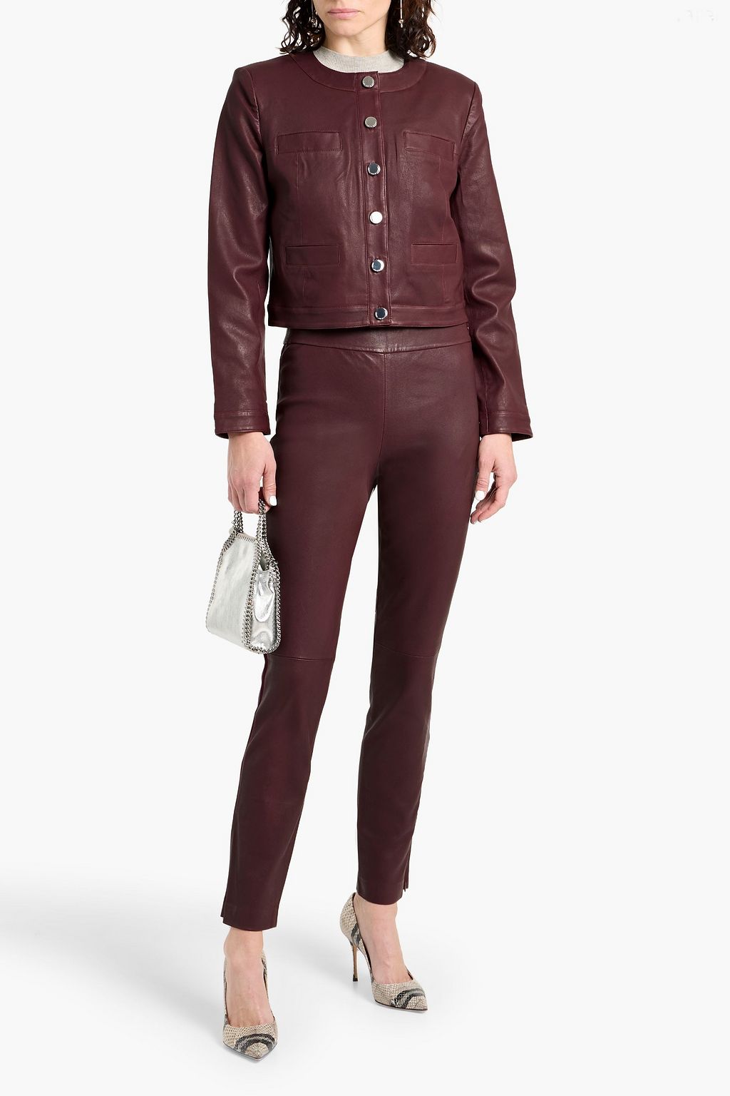 DEREK LAM 10 CROSBY Penny leather jacket