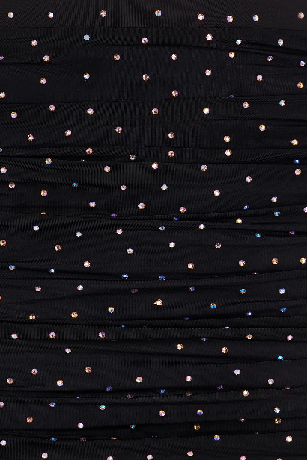 ALEX PERRY Ruched crystal-embellished stretch-jersey mini skirt