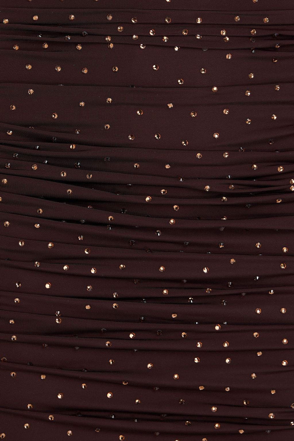 ALEX PERRY Ruched crystal-embellished stretch-jersey mini skirt