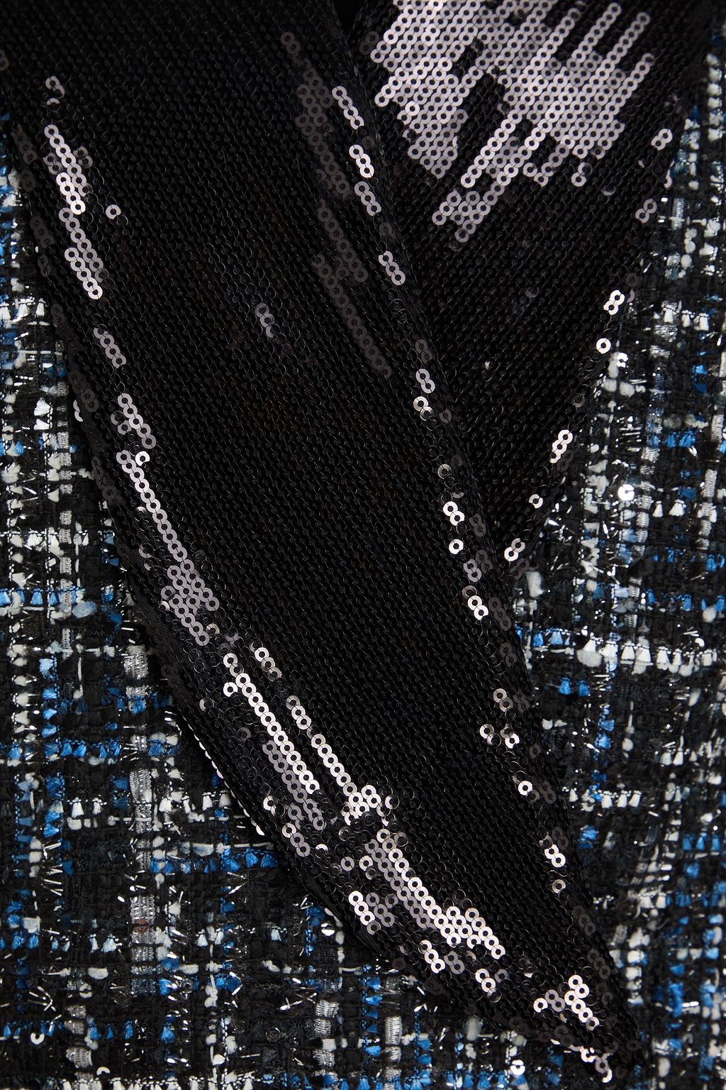 REBECCA VALLANCE Sequin-embellished tweed mini dress