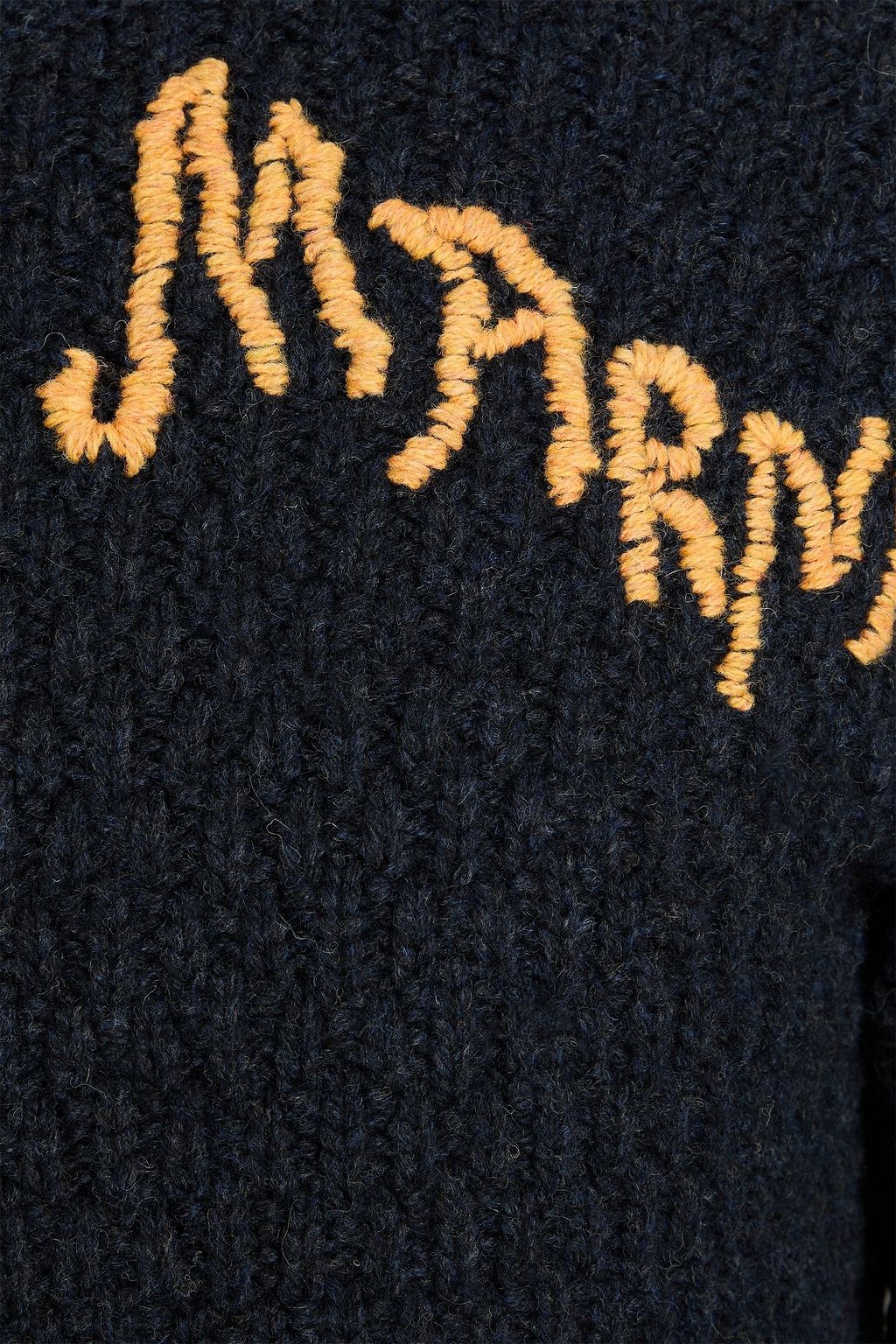 MARNI Embroidered wool mock-neck sweater