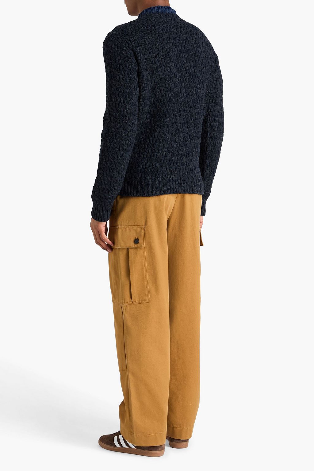 MARNI Embroidered wool mock-neck sweater