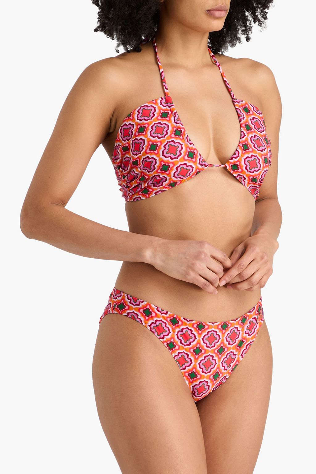 ETRO Printed halterneck bikini