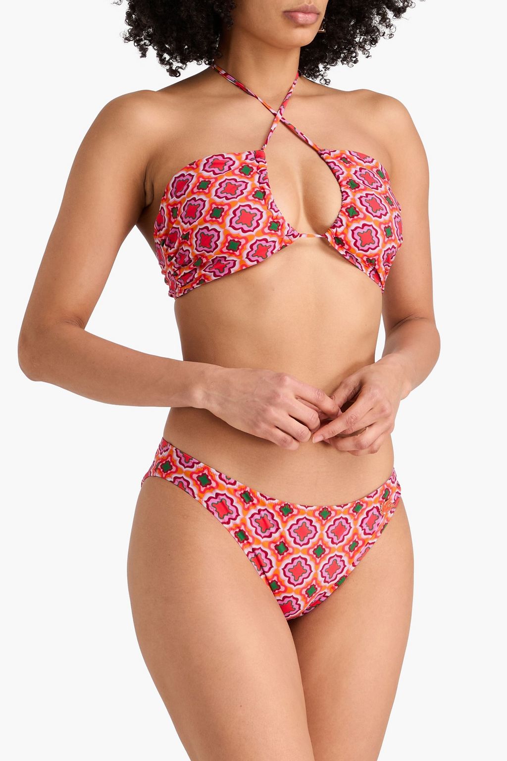ETRO Printed halterneck bikini