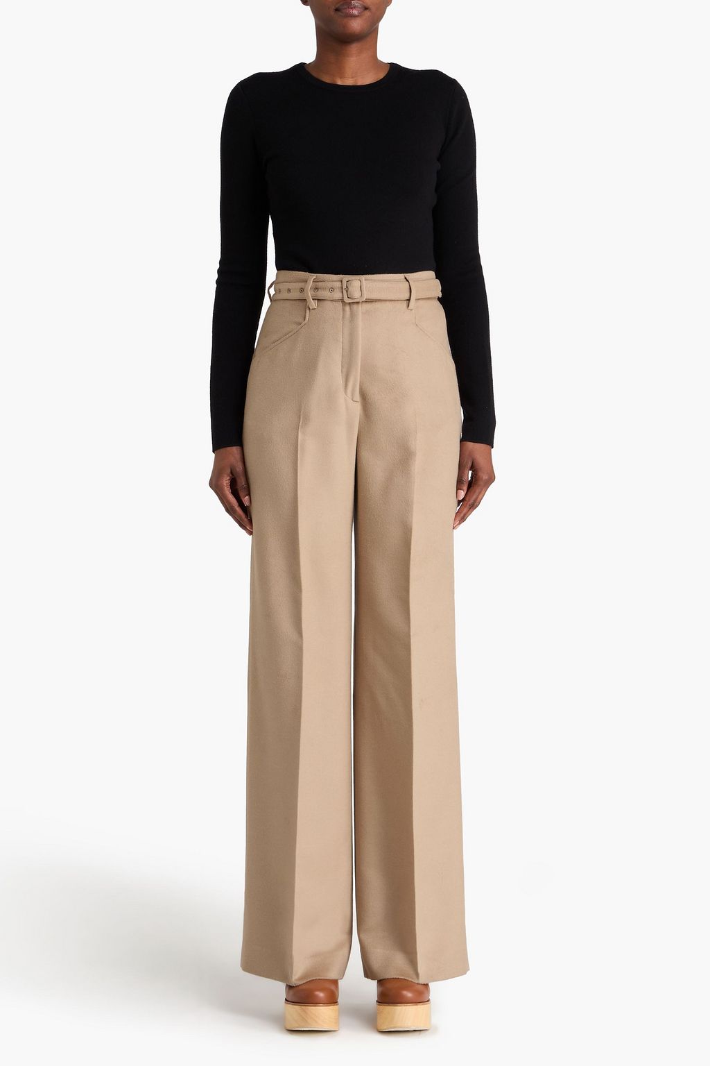 GABRIELA HEARST Silk-felt wide-leg pants