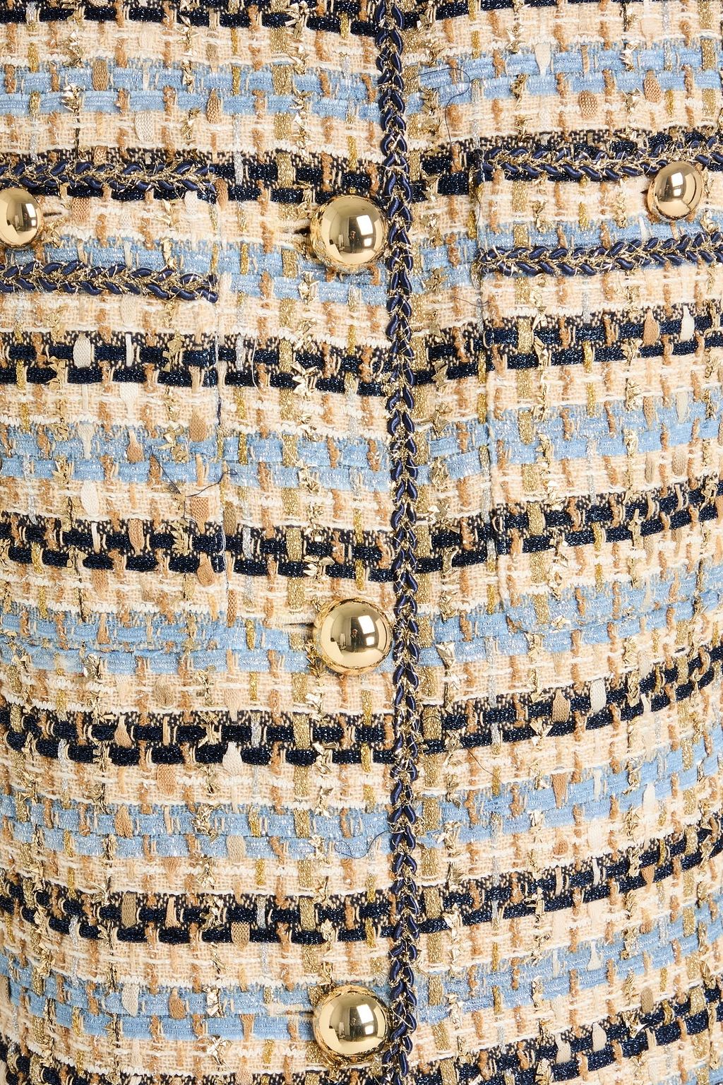 VERONICA BEARD Sumira striped metallic tweed jacket