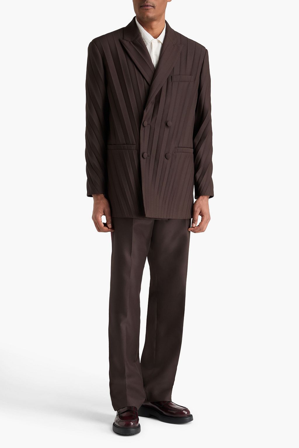 VALENTINO GARAVANI Double-breasted canvas blazer