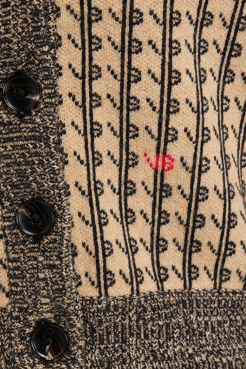 VICTORIA BECKHAM Jacquard-knit wool-blend cardigan