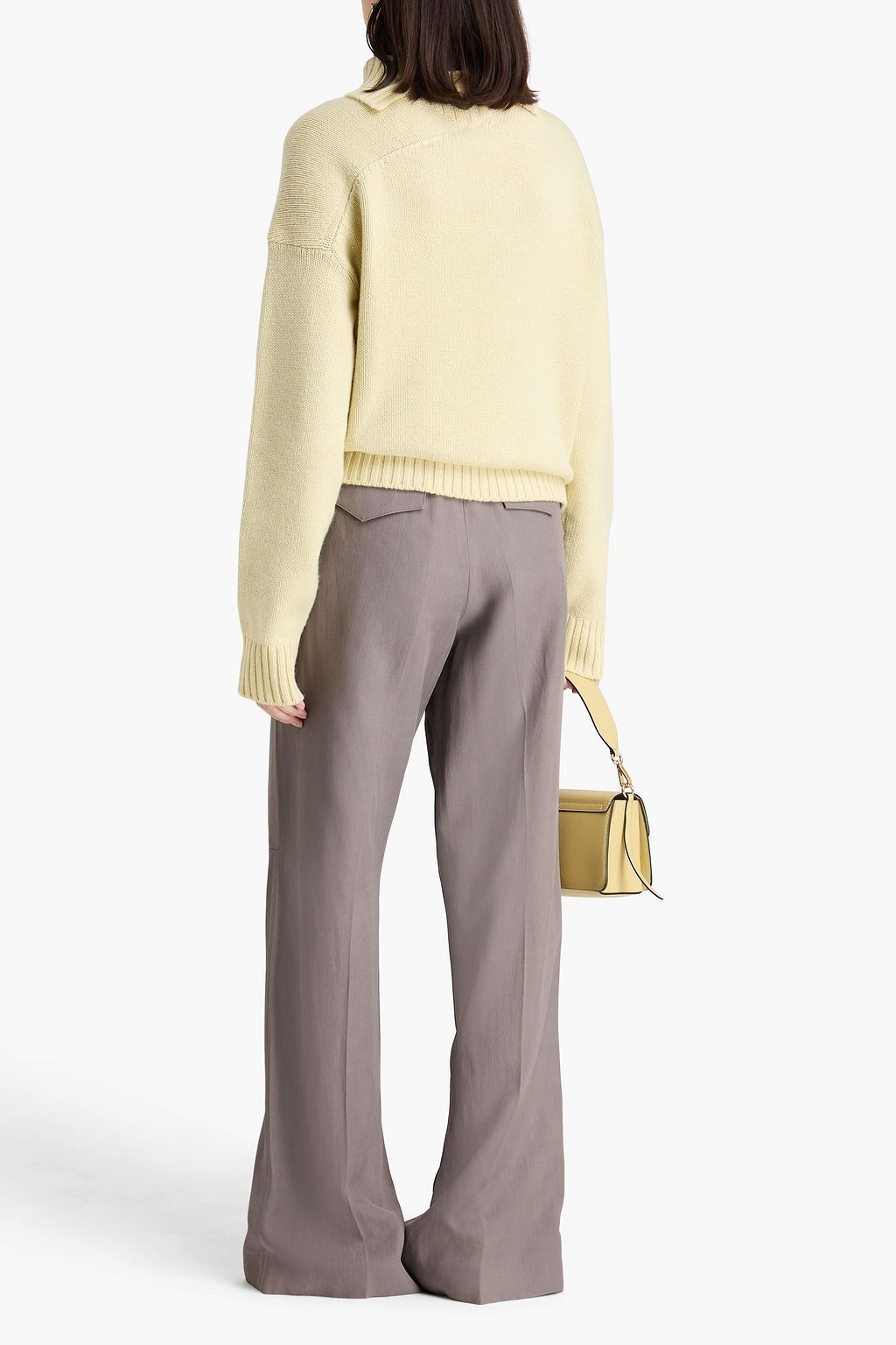 JIL SANDER كنزة رياضية بياقة عالية من مزيج الكشمير