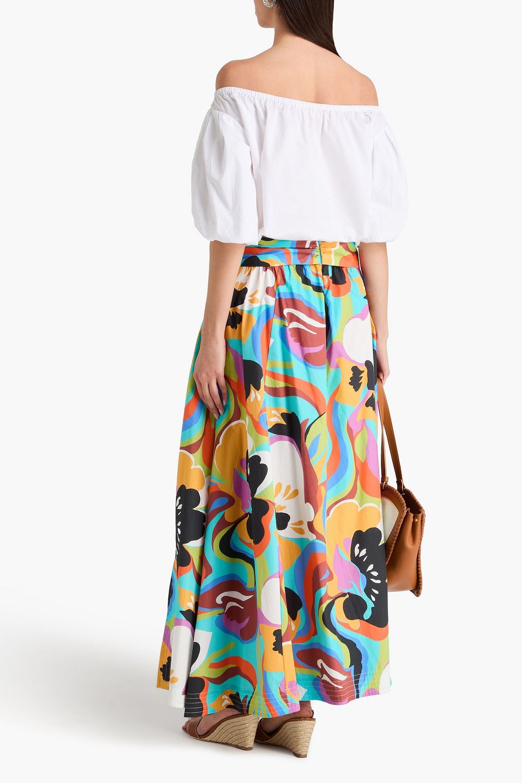 ETRO Printed cotton-poplin maxi skirt