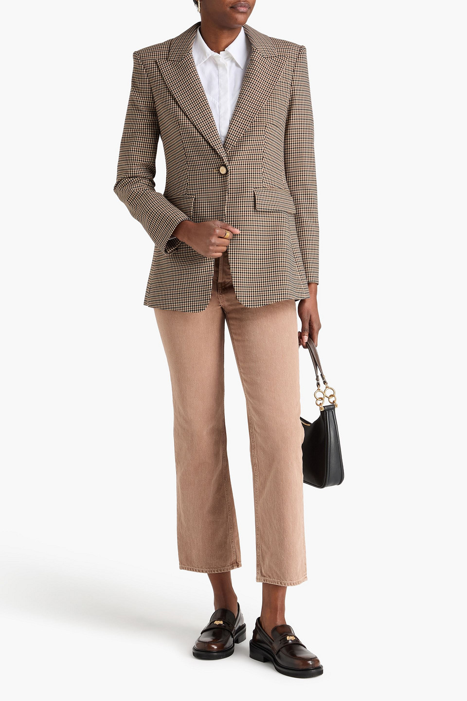 Veronica Beard - Blazer „livvy“ Aus Twill Mit Hahnentrittmuster - Neutral - Us 16 