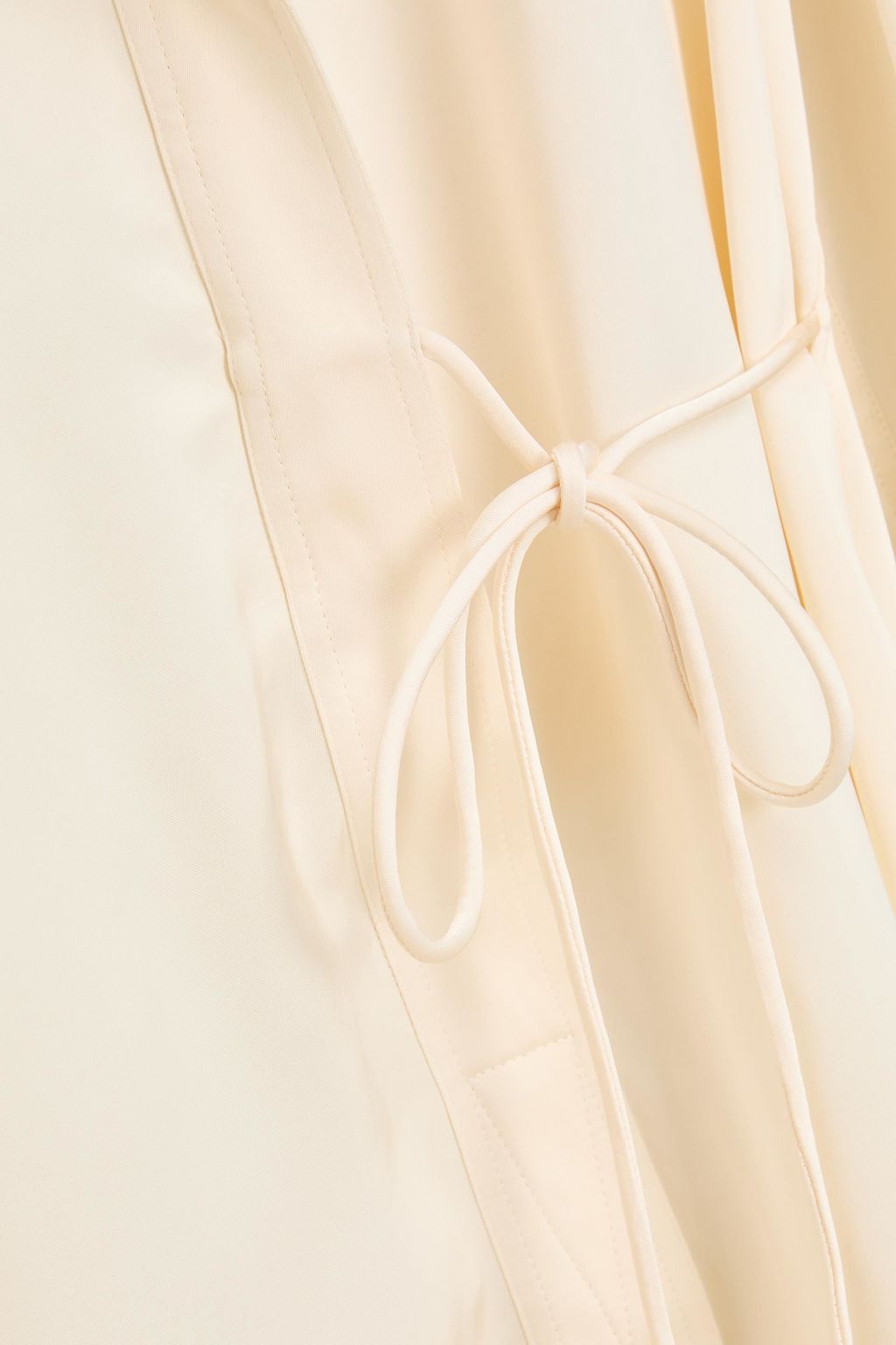 JIL SANDER Tie-detailed satin shirt