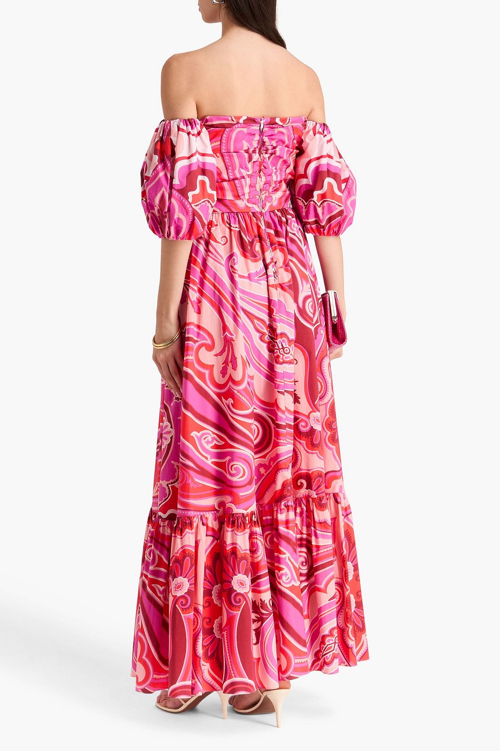ETRO Off-the-shoulder paisley-print stretch-cotton poplin maxi dress