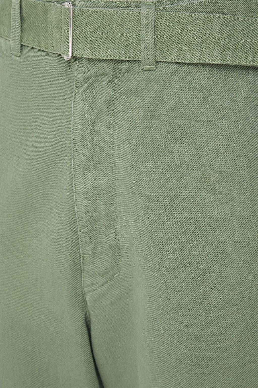 LEMAIRE Belted cotton-gabardine pants