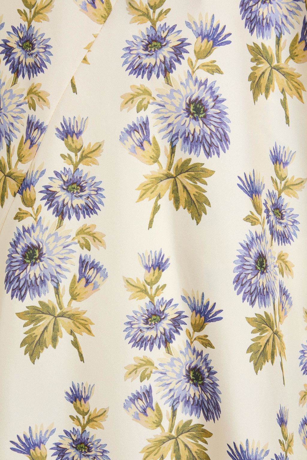 ETRO فستان ملتفّ متوسط الطول من التويل المصنوع من مزيج الحرير مزين بطبعة الأزهار وبكشاكش