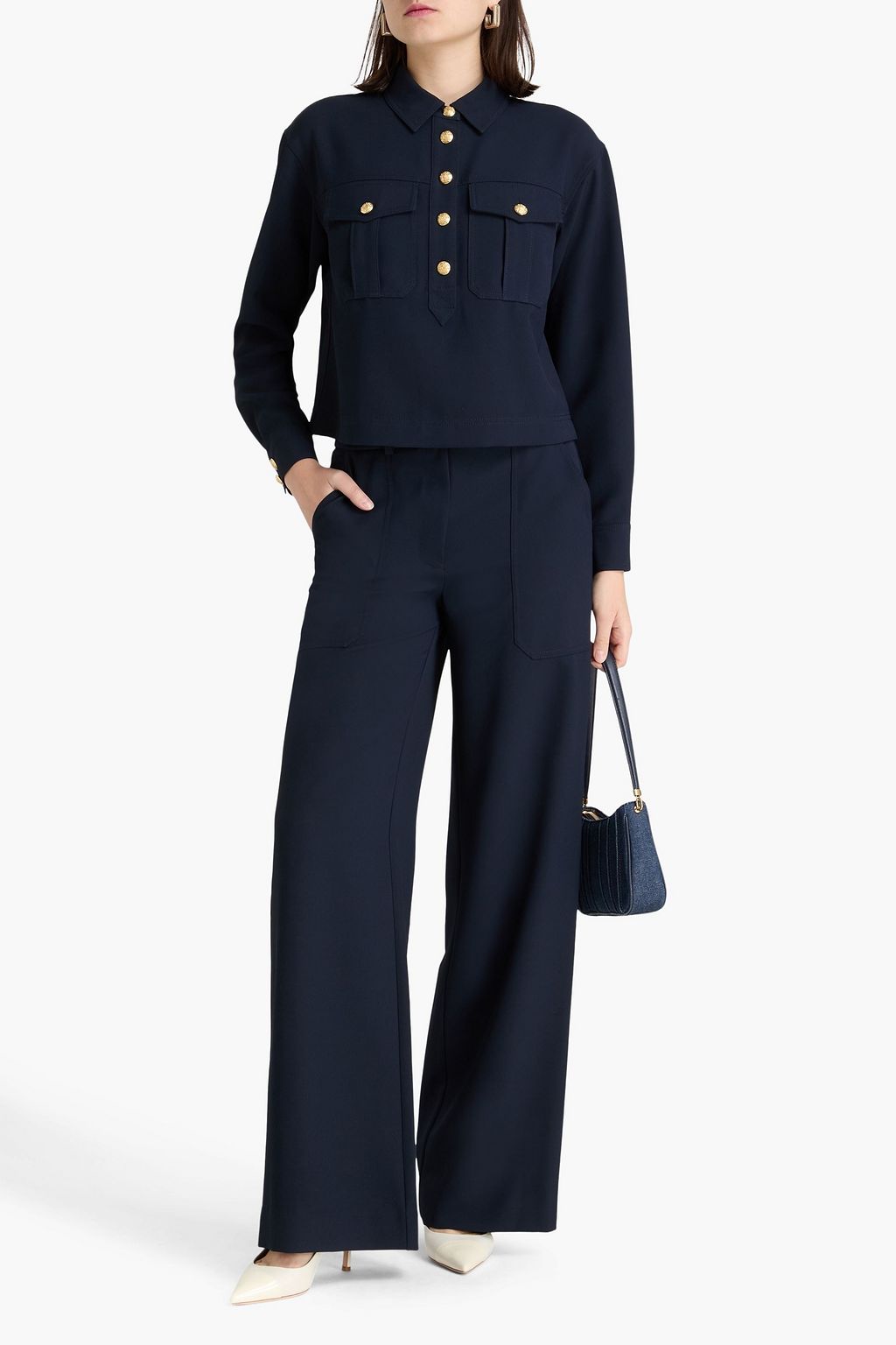 VERONICA BEARD Cole twill flared pants