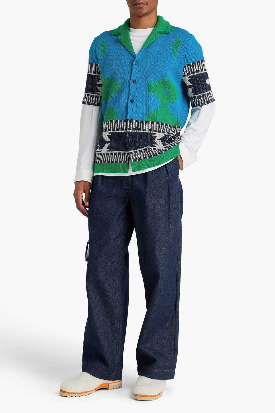  Alanui - Hemd Aus Jacquard-strick Aus Baumwolle - Blau - S 