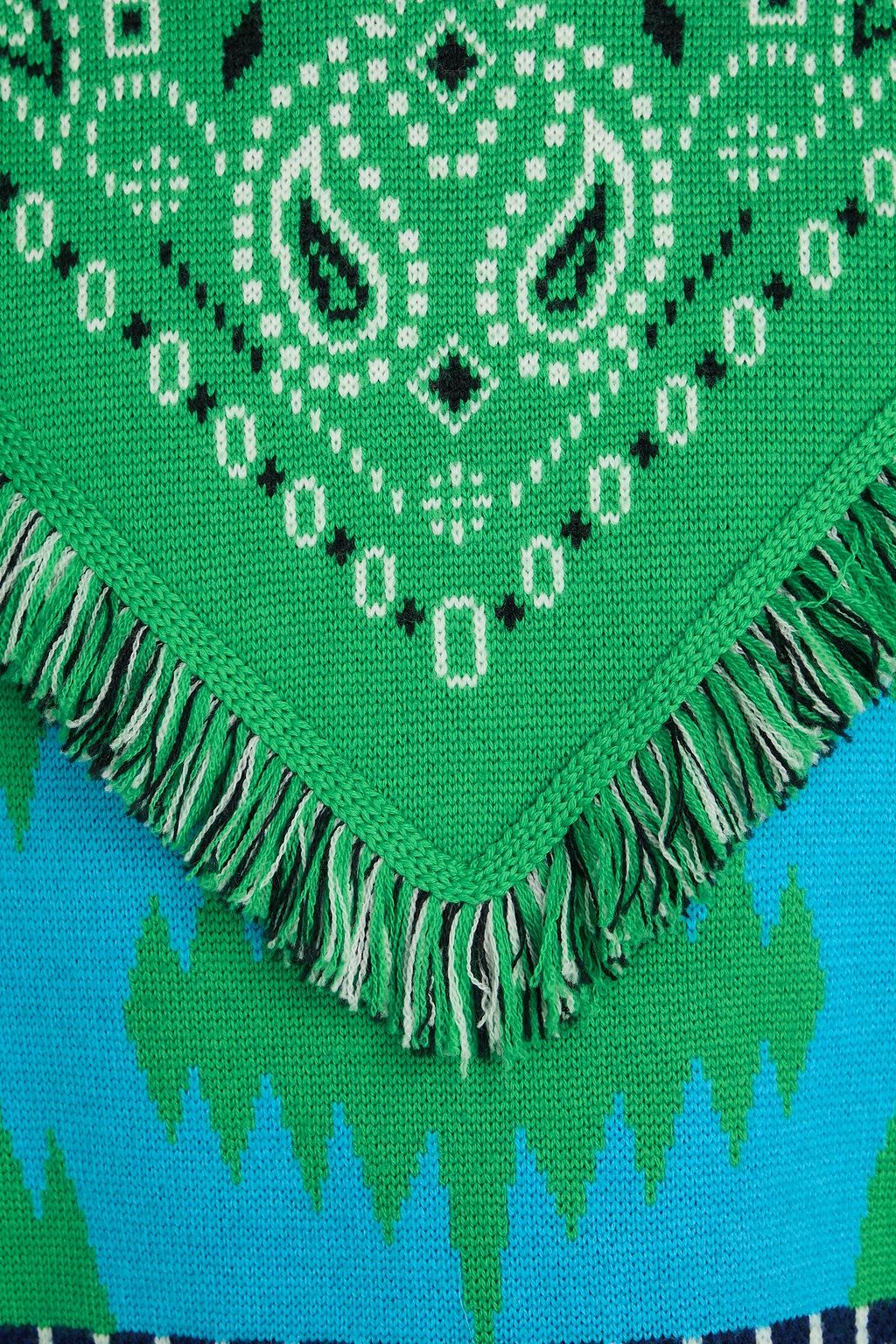 ALANUI Fringed jacquard-knit wool sweater