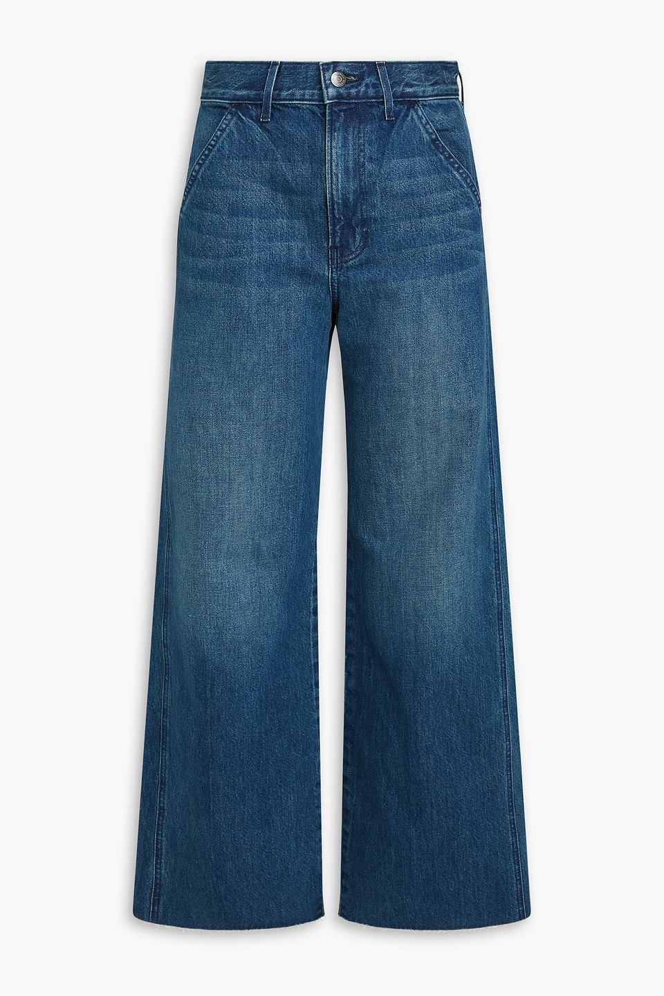 Veronica Beard Taylor High-rise Wide-leg Jeans In Blue