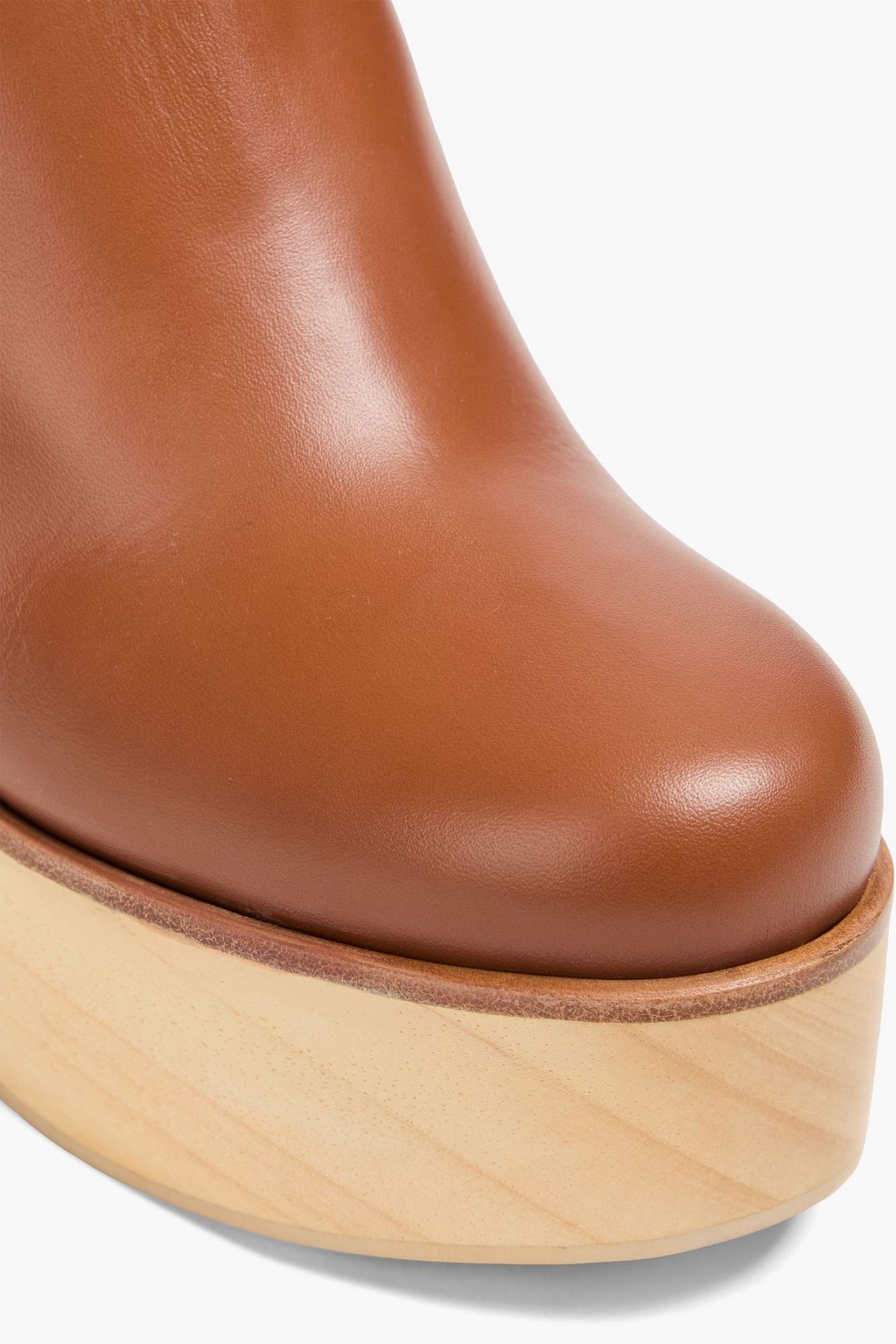 GABRIELA HEARST حذاء بنعل سميك بلاتفورم "بلاك" من الجلد