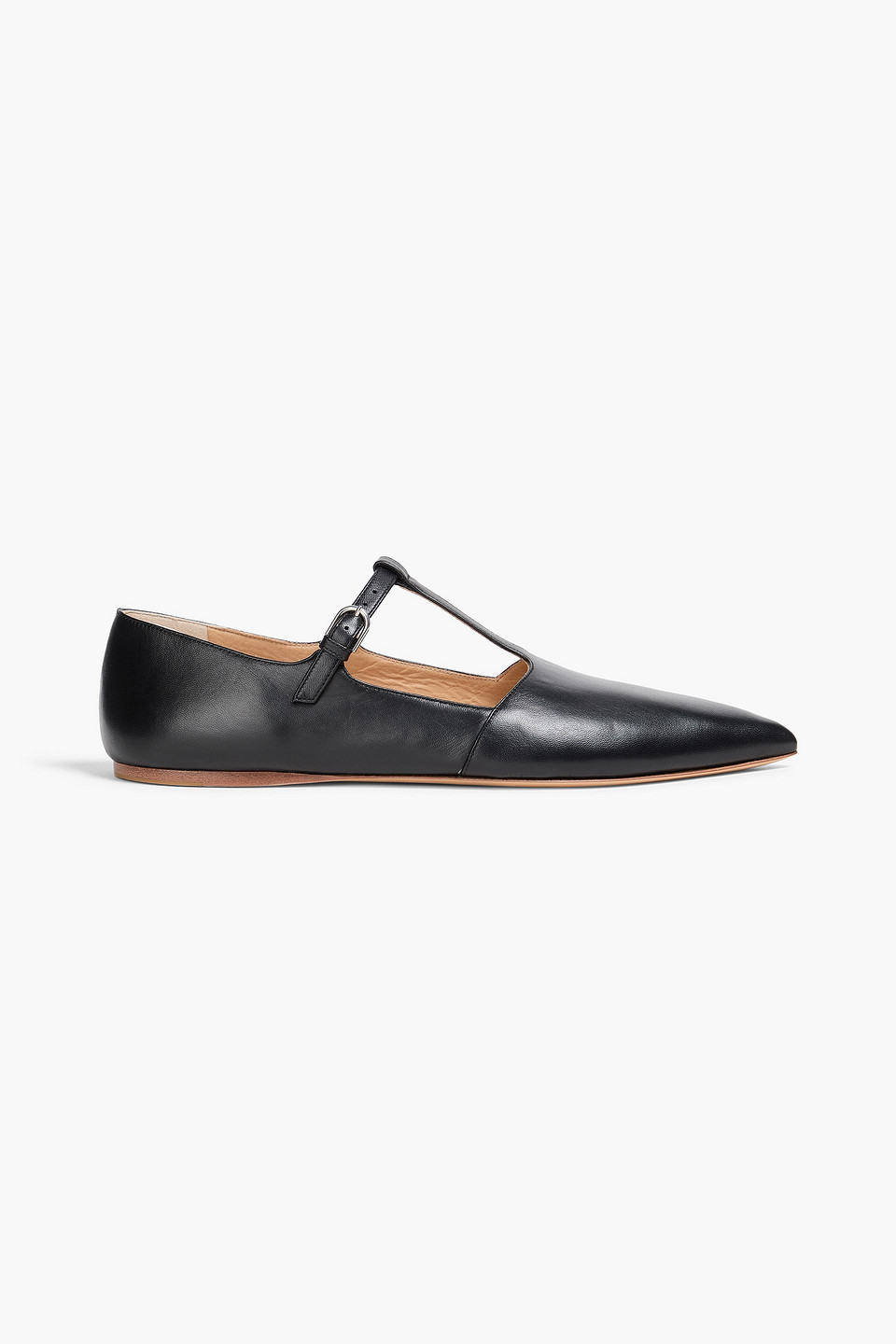 Gabriela Hearst Lola Leather Mary Jane Flats In Black