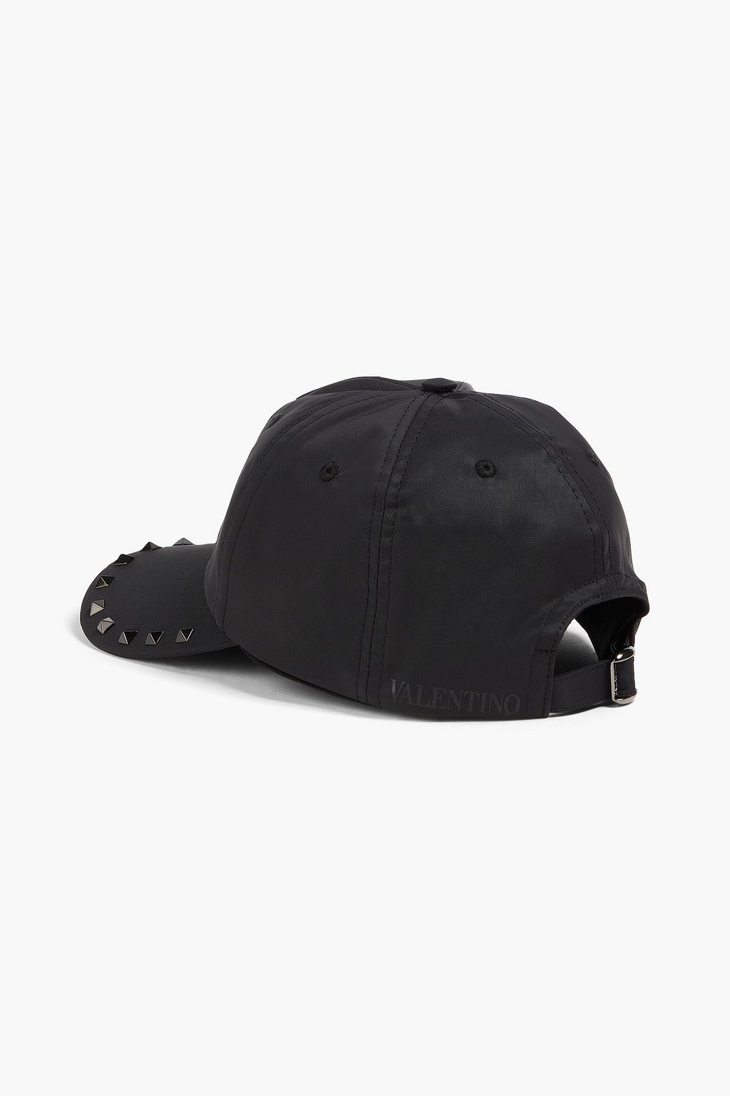 VALENTINO GARAVANI Rockstud satin baseball cap