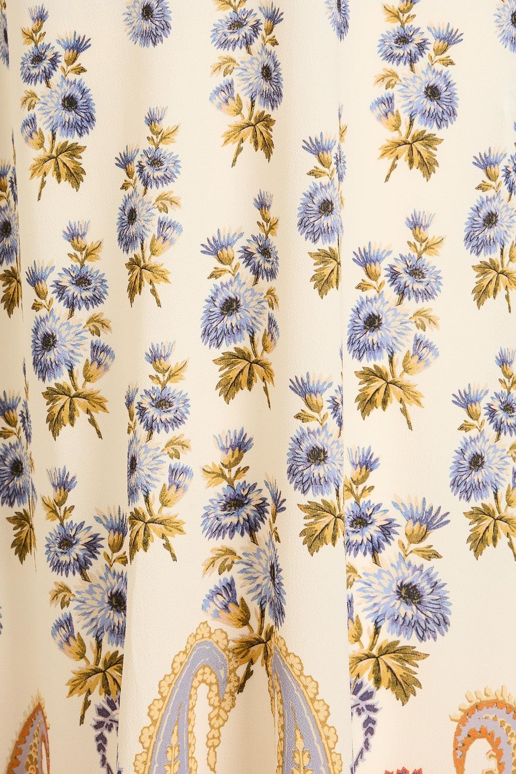 ETRO فستان متوسط الطول من الكريب مزين بطبعة بيزلي